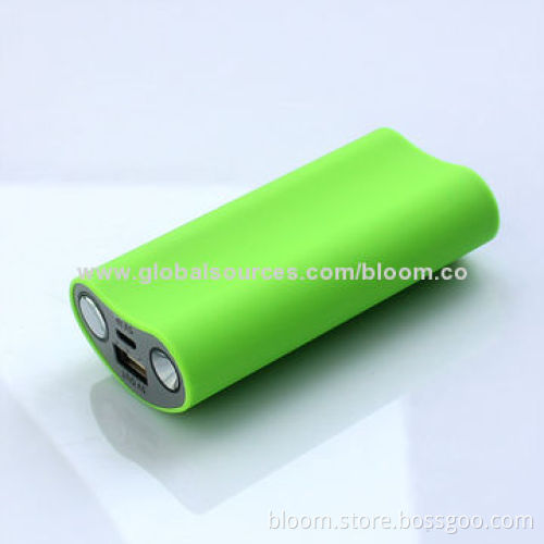5,600mAh USB Power Bank with 1W Power Torch, 1A Output, Low Price with Full CapacityNew